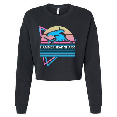 Hammerhead Shark Retro Cropped Pullover Crew