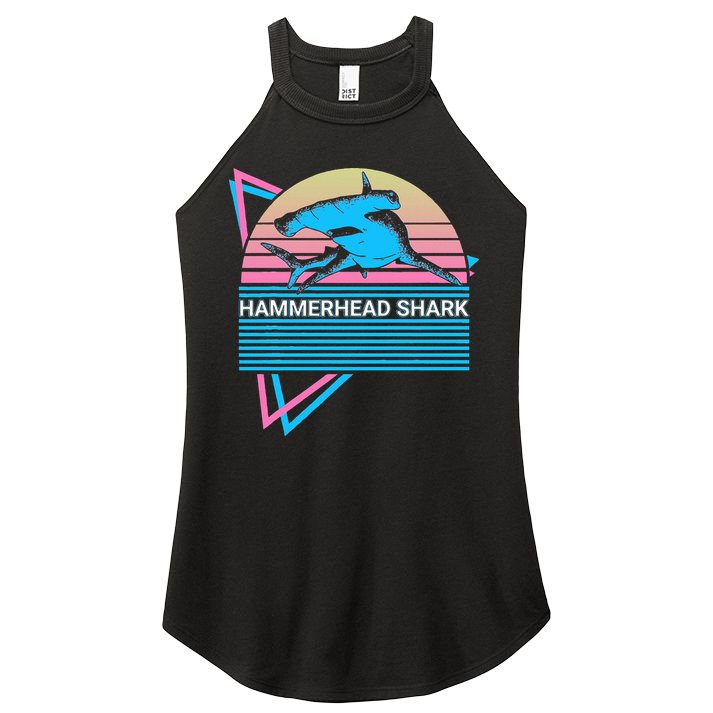 Hammerhead Shark Retro Women's Perfect Tri Rocker Tank