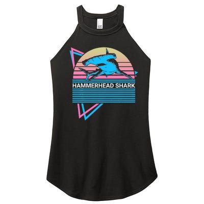 Hammerhead Shark Retro Women's Perfect Tri Rocker Tank