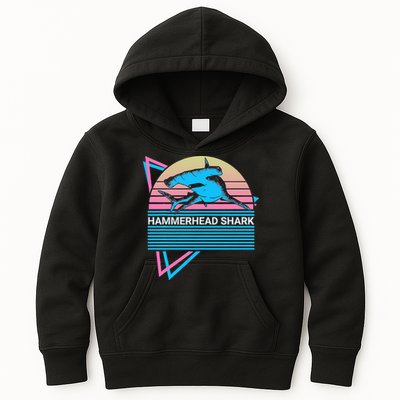 Hammerhead Shark Retro Kids Hoodie