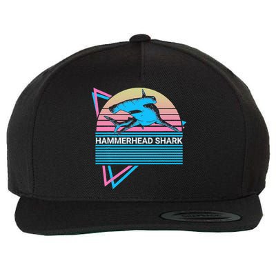 Hammerhead Shark Retro Wool Snapback Cap