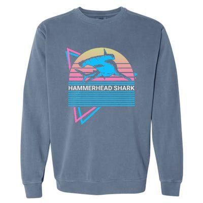 Hammerhead Shark Retro Garment-Dyed Sweatshirt