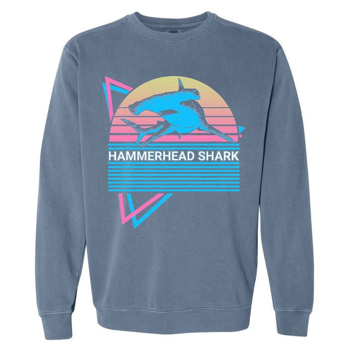 Hammerhead Shark Retro Garment-Dyed Sweatshirt