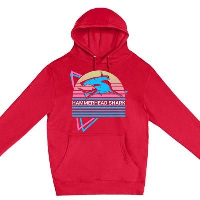 Hammerhead Shark Retro Premium Pullover Hoodie