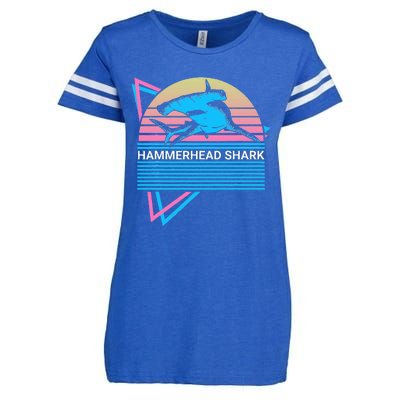 Hammerhead Shark Retro Enza Ladies Jersey Football T-Shirt