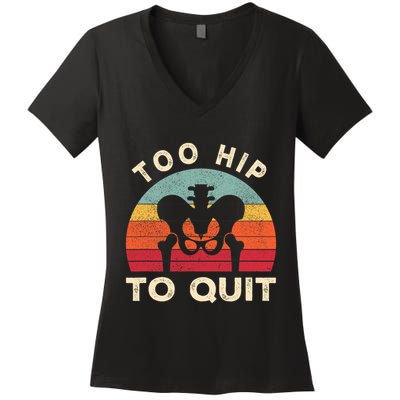 Hip Surgery Recovery Hip Replacement Recovery Women's V-Neck T-Shirt