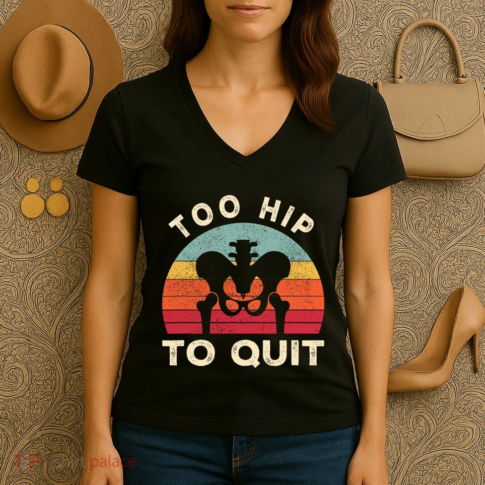 Hip Surgery Recovery Hip Replacement Recovery Women's V-Neck T-Shirt