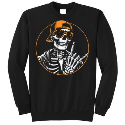 Halloween Skeleton Rock Hand Rocker &  Rock Music Sweatshirt