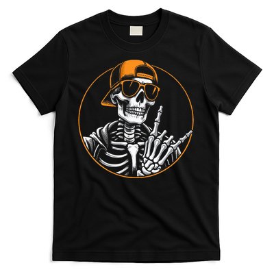 Halloween Skeleton Rock Hand Rocker &  Rock Music T-Shirt