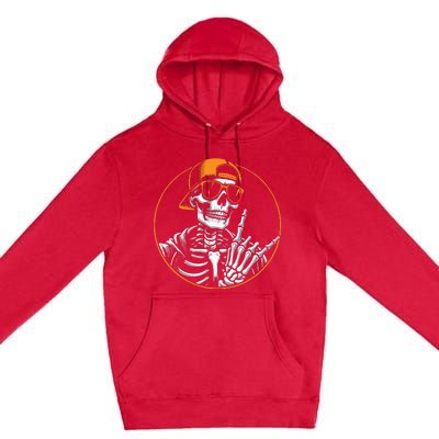 Halloween Skeleton Rock Hand Rocker &  Rock Music Premium Pullover Hoodie