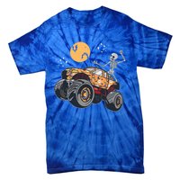 Halloween Skeleton Riding Monster Truck Car Racing Lover Cute Gift Tie-Dye T-Shirt