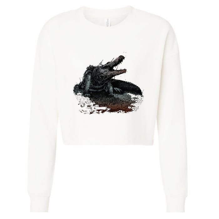 Hunt Showdown Rotjaw Cropped Pullover Crew