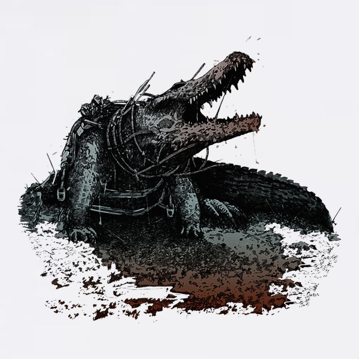 Hunt Showdown Rotjaw Cropped Pullover Crew