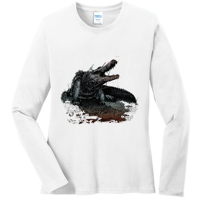 Hunt Showdown Rotjaw Ladies Long Sleeve Shirt