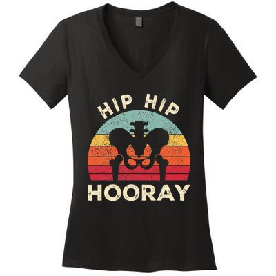 Hip Surgery Recovery Hip Replacement Recovery Women's V-Neck T-Shirt