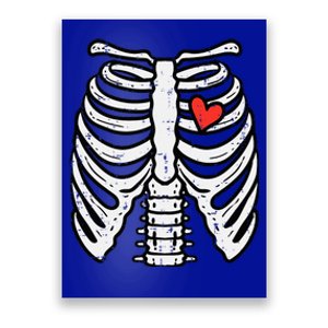 Halloween Skeleton Rib Cage Heart Costume Poster