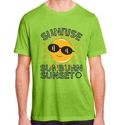 Happy Sun Sunrise Sunburn Sunset Repeat Cool Gift Adult ChromaSoft Performance T-Shirt