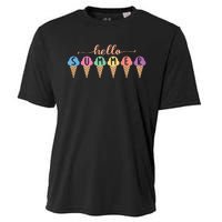 Hello Summer Summer Ice Cream Hello Summer Cooling Performance Crew T-Shirt