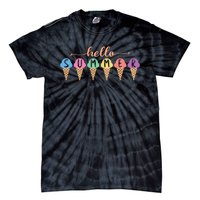 Hello Summer Summer Ice Cream Hello Summer Tie-Dye T-Shirt