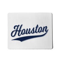 Houston Sports Script Cursive Text Classic Swoosh Mousepad