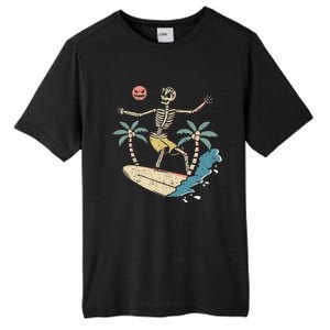 Hawaii Surfer Skeleton Halloween Beach Scary Spooky Surfers Tall Fusion ChromaSoft Performance T-Shirt