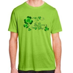 Happy St Saint Patrick's Day Green Cool Irish Shamrock Adult ChromaSoft Performance T-Shirt