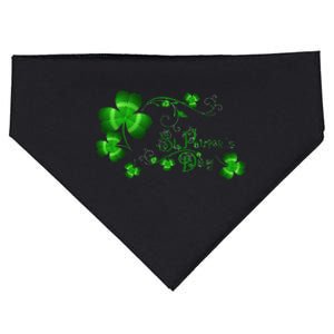 Happy St Saint Patrick's Day Green Cool Irish Shamrock USA-Made Doggie Bandana