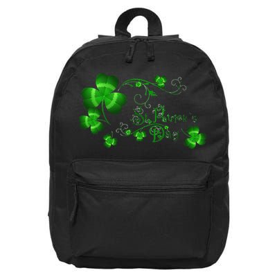 Happy St Saint Patrick's Day Green Cool Irish Shamrock 16 in Basic Backpack