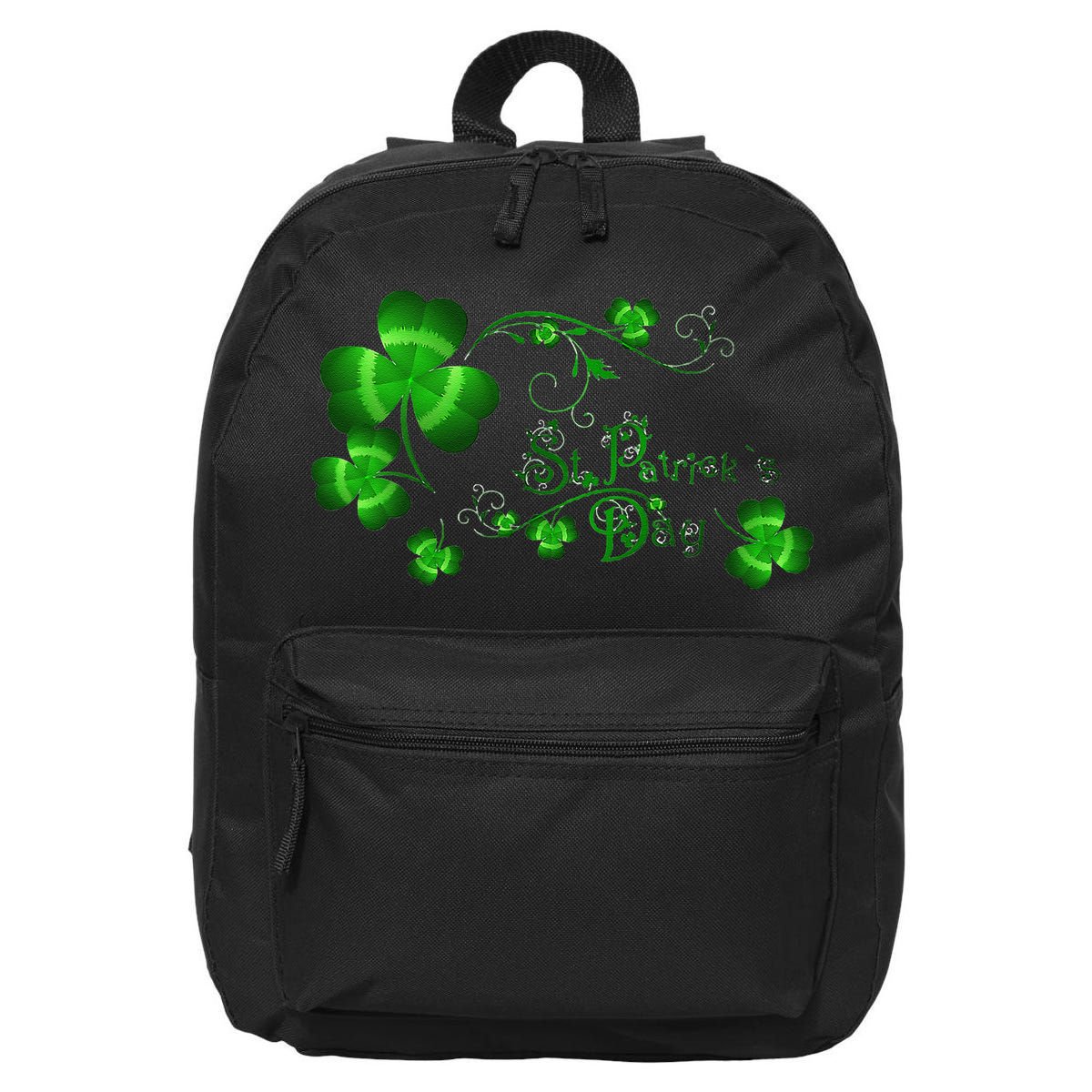 Happy St Saint Patrick's Day Green Cool Irish Shamrock 16 in Basic Backpack