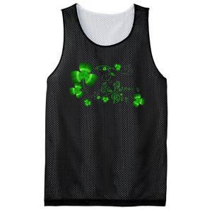 Happy St Saint Patrick's Day Green Cool Irish Shamrock Mesh Reversible Basketball Jersey Tank