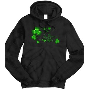 Happy St Saint Patrick's Day Green Cool Irish Shamrock Tie Dye Hoodie