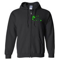 Happy St Saint Patrick's Day Green Cool Irish Shamrock Full Zip Hoodie