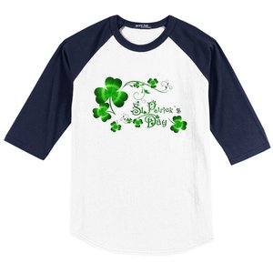 Happy St Saint Patrick's Day Green Cool Irish Shamrock Baseball Sleeve Shirt