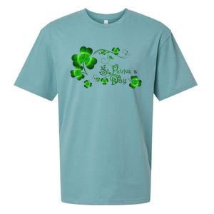 Happy St Saint Patrick's Day Green Cool Irish Shamrock Sueded Cloud Jersey T-Shirt