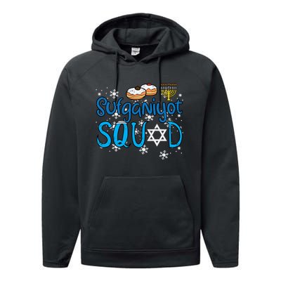 Hanukkah Sufganiyot Squad Chanukah Match Jew Performance Fleece Hoodie