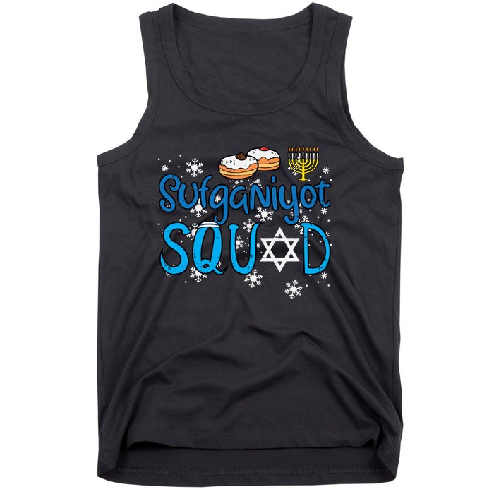 Hanukkah Sufganiyot Squad Chanukah Match Jew Tank Top