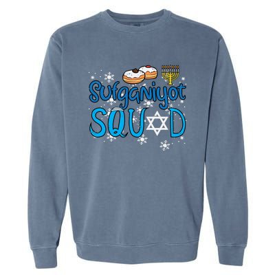 Hanukkah Sufganiyot Squad Chanukah Match Jew Garment-Dyed Sweatshirt