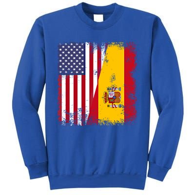 Half Spaniard Spanish Flag Vintage Spain Usa Gift Sweatshirt