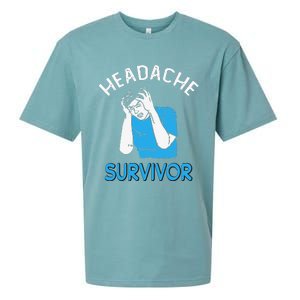 Headache Survivor Saying Sueded Cloud Jersey T-Shirt