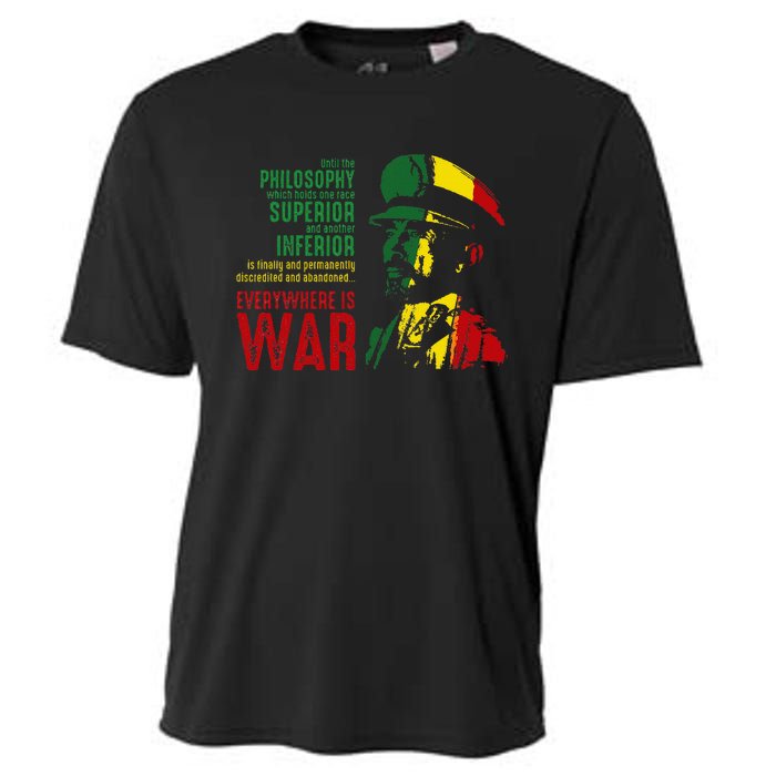 Haile Selassie Speech War Judah Lion Jah Bless Rasta Cooling Performance Crew T-Shirt