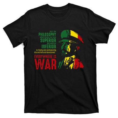 Haile Selassie Speech War Judah Lion Jah Bless Rasta T-Shirt