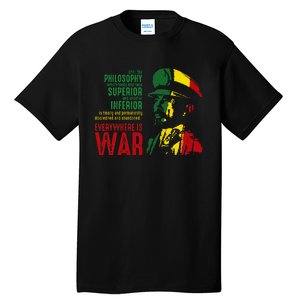 Haile Selassie Speech War Judah Lion Jah Bless Rasta Tall T-Shirt