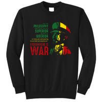 Haile Selassie Speech War Judah Lion Jah Bless Rasta Tall Sweatshirt