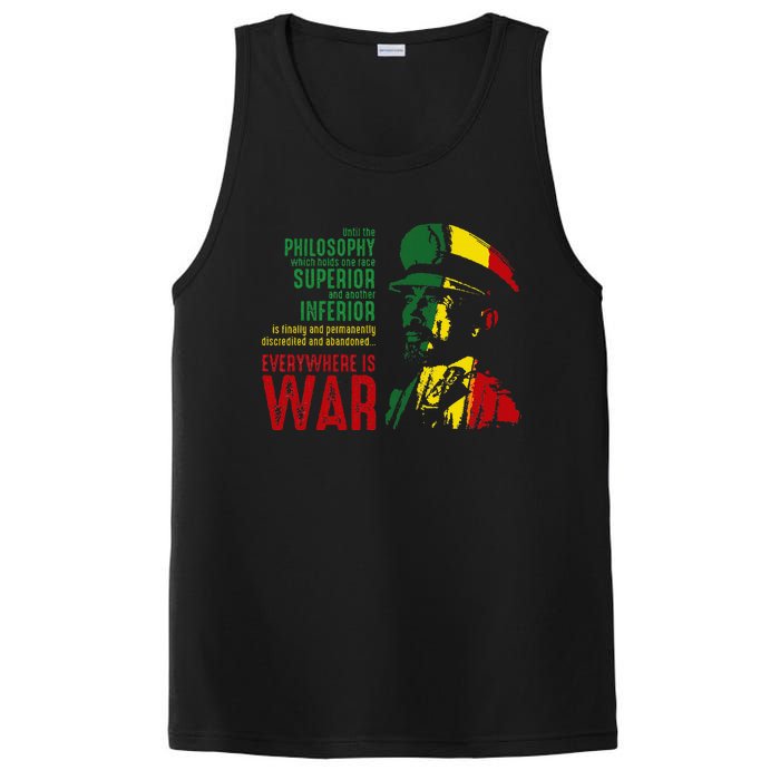 Haile Selassie Speech War Judah Lion Jah Bless Rasta PosiCharge Competitor Tank