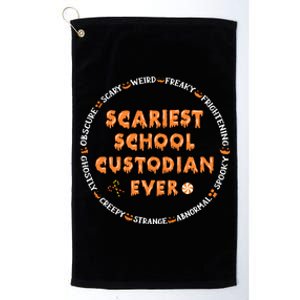 Halloween Scariest School Custodian Cool Gift Platinum Collection Golf Towel