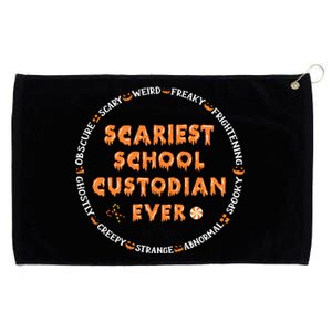 Halloween Scariest School Custodian Cool Gift Grommeted Golf Towel