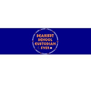 Halloween Scariest School Custodian Cool Gift Bumper Sticker