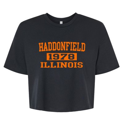 Halloween Spooky Scary Haddonfield Illinois Halloween 1978 Bella+Canvas Jersey Crop Tee