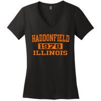 Halloween Spooky Scary Haddonfield Illinois Halloween 1978 Women's V-Neck T-Shirt