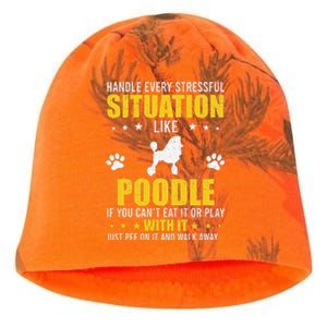 Handle Stressful Situation Poodle Dog Lovers Kati - Camo Knit Beanie